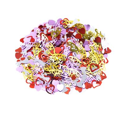 China Valentine's Day RomanticValentine's Birthday Party Wedding Valentine's Day 15g Confetti Pack PVC Table Confetti Heart Love Letters Confetti for sale