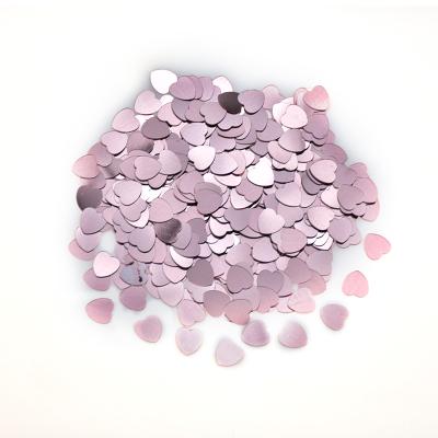 China Metallic PVC Heart Confetti Table Foil Rose-Gold Heart Confetti Party Decorations (0.5 oz) for sale