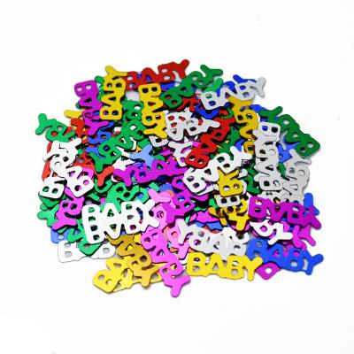 China Colorful Waterproof Baby Metal Glitter Confetti Birthday Party Decoration Baby Shower Party Confetti for sale