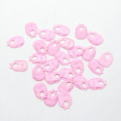 China Light in 100pcs A Pack Pink Fabric Baby Bib Confetti Baby Shower Mass Decoration Opens DIY Supplies for sale