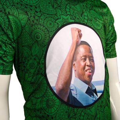 China Anti-wrinkle African Zambia election &campaign t-shirt customized logo t-shirt to make in china for sale