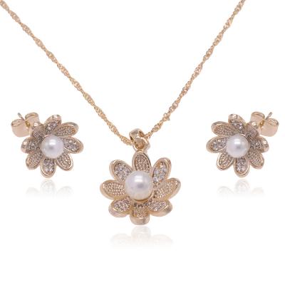 China FASHIONABLE 2021 Hot Selling Women's Jewelry Necklace And Earring Set Jewelry Set for sale