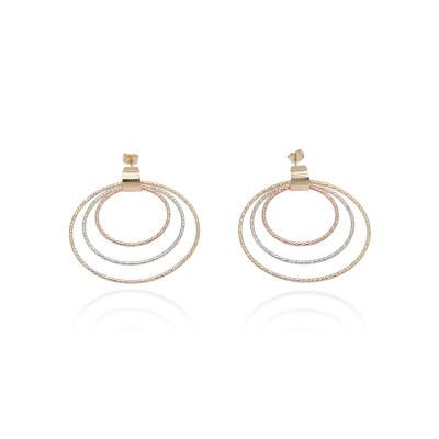 China Fashionable large hoop earrings hoops tricolor plaquees or tricolors a fashion, 2021 new earrings for women for sale