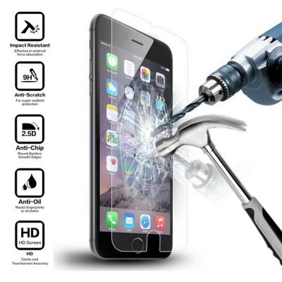 China Protector móvil de cristal moderado transparente 9H 2.5D de la pantalla 0,33 milímetros de grueso para Iphone en venta