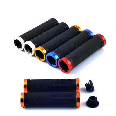 China MTB /bike accessories bicycle handlebar grips aluminum double side anti-slip handlebar grip lock for sale