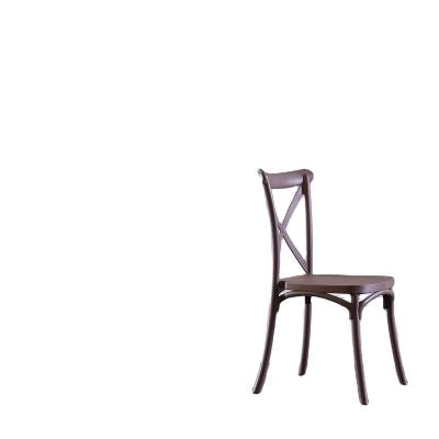 China Plastic dinng chair indoor& wholesale plastic resin outdoor chair stackable cross dining chair with UNE EN12520 test report plastic chair for sale