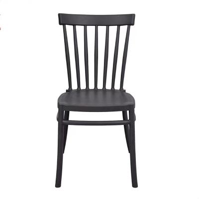 China Plastic dinng chair indoor& high quality plastic outdoor stackable cafe chair home furniture dining chair windsor chair for sale