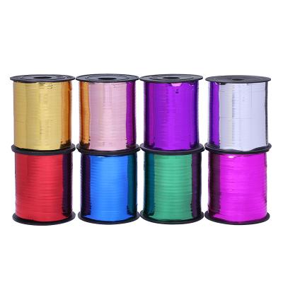 China 5*100Y DIY Christmas Gift Wrapping Metallic Balloon Metallic Ribbon Curling Ribbon Roll for sale