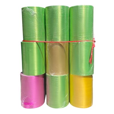 China Single Color PP Ribbon Jumbo Roll Single Plastic Ribbon Raw Material Supplier Wholesale 51cm*1000m for sale