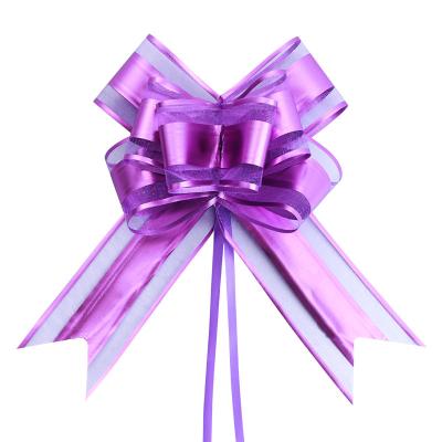 China Organza Ribbon Pull Bow Hot Sale Wedding Decorate Organza Ribbon Pull Bows Butterfly Pull String Ribbon Bow For Christmas for sale