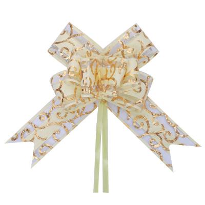 China Hot Selling Organza Gift Wrap Pull Bow PP Ribbon Bow For Wedding Christmas Decoration for sale