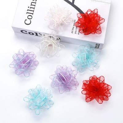 China Wholesale Best Price Organza Plastic Gift Star Bow Organza Gift Ribbon Bow For Decoration for sale