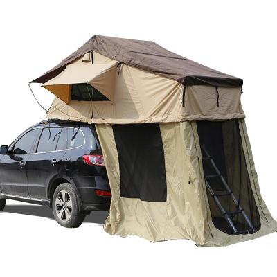 China Extended Type Customized Soft Shell Camping Car Roof Top Tent Soft Cover Rooftop Tent With Annex for sale