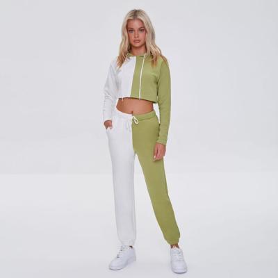 China 2021 QUICK DRY Autumn Clothing Women Jogging Sets Colorful Neon Winter Women Sweat Suits 2 Piece Set Outfits for sale