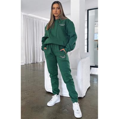 China New Arrival QUICK DRY 2 Piece Hoodies And Pants Set Matching Clothes Winter Autumn Women Two Piece Sets for sale