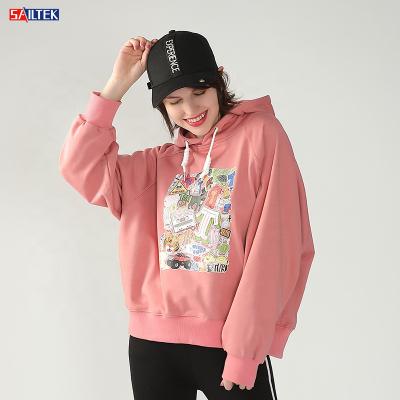 China 2021 Fashion Women's Anti-Shrink Sweatshirt Print Clothing Hoodies Loose Sweatshirt Pullover Hoodie For Women for sale