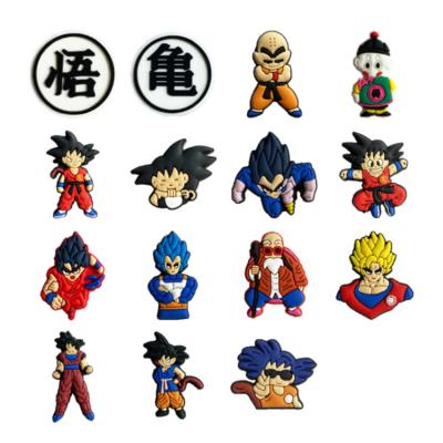 China New Hot Selling Shoe Charm Cute Dragon Ball Croc Cartoon Garden Shoe Charms Charms For Croc for sale