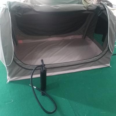 China Waterproof Outdoor Camping Inflatable Canvas Booty Tent 1 Person Inflatable Single for sale