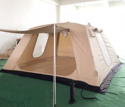 China UV-Resistant Inflatable Pole Air Resistant Cotton Canvas Tent Canopy Outdoor Camping Tents Waterproof for sale