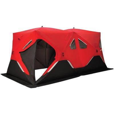 China Ice Fishing Waterproof Portable 2-Person Ice Fishing Tent Pop Up Outdoor House Fish Camping Hunting Equipment With Ventilation Windows for sale