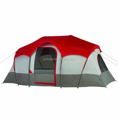 China Straight Bracing Type Leshade Polyester 6 People Family Outdoor Camping Tent for sale