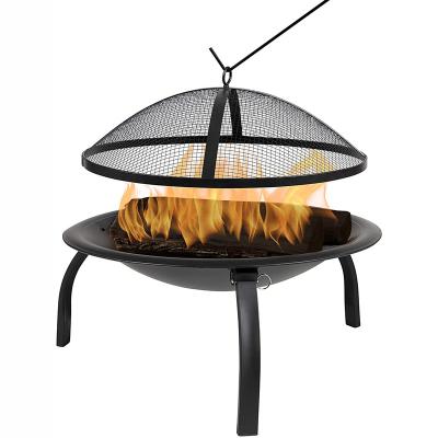 China Folding BBQ Pit With Fire Camping Outdoor Portable Patio Fire Pit Wood Burning Grill for sale