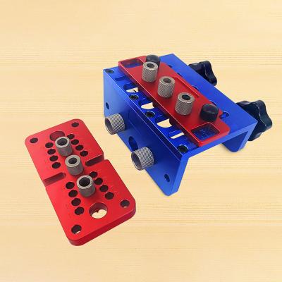 China IVD-1006 Eco-Friendly Rise 3 in 1 Pocket Hole Jig Kit Adjustable Wood Dowel Jig Kit Hole Drilling Guide Positioner Punch Marker for sale