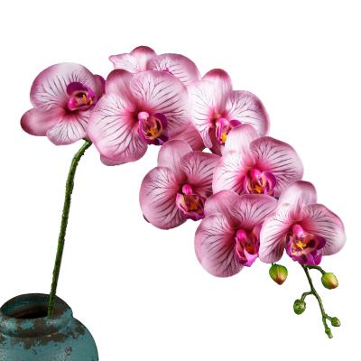 China Silk Stem Wedding Real Touch Cymbidium Home Decoration Artificial Orchid Flowers For Sale for sale