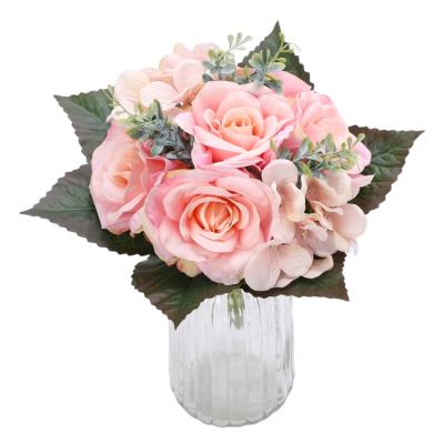 China Artificial Rose Flowers Wedding Bouquet Artificial Bouquet New Arrival Home Decoration for sale