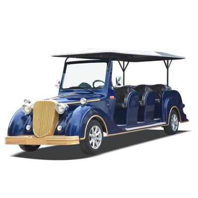 China Old Classic Vintage Car Electric Sightseeing Electric Sightseeing Bus 8 Seats for sale