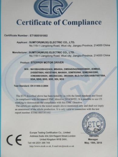 CE - Sumtor (wuxi) Electric Co., Ltd.