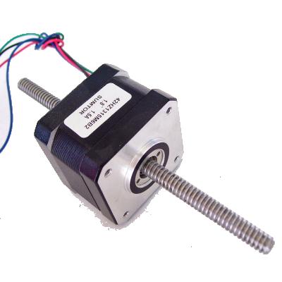 China Motor 4 Thread 42mm Rod Shaft Bipolar Two Phase Threaded Linear NEMA 17 Stepper Motor With Lead Screw 310mm 42HZ1315M6B2 for sale