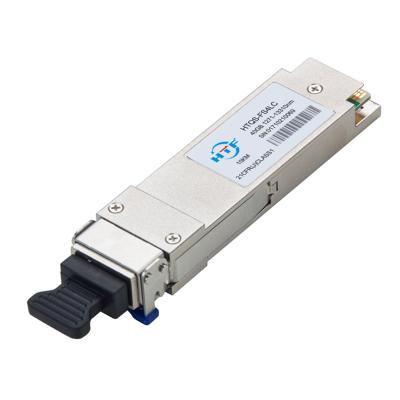 China Metal Fiber Optic Transmitter 40G QSFP+ LR4 10KM DWDM QSFP28 FC DDM for sale