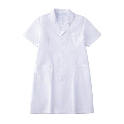 China Hot Selling Reusable Medical Uniforms Hospital Lab Medical Doctor Uniform White Coat Long Coat for sale