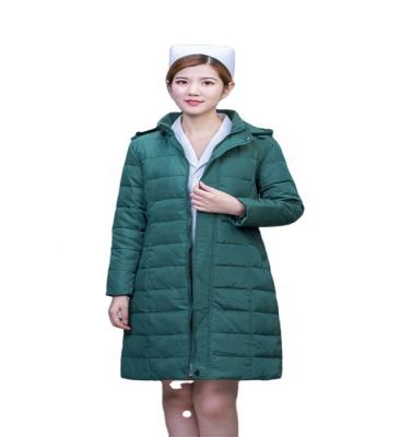 China Hospital Direct-powered nurse warm cold clothing sweater winter clothing cold winter down jacket nurse clothing warm clothes for sale