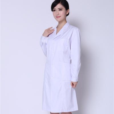 China Latest Fashion Comfortable Soft Design Hospital Women Nurse Uniform 100% Cotton White Lab Coat for sale