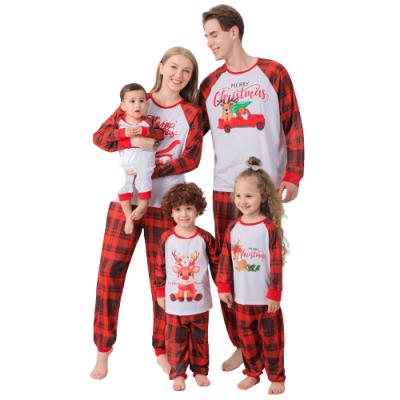 China New Breathable European and American Sleepwear for Baby Boy Girl Children Kids Women Men Family Christmas Long Sleeve Pajamas for sale