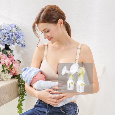 China Hands Plus Size V-Coool Baby Feeding Pump Bra Free Breast Pumping Wireless Nursing Bra For Large Breast for sale