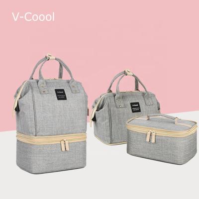 China With Hot Sale USB V-Coool Diaper Bags Backpack Baby Bag Convertible Cooler Diaper Bag Cheap OEM for sale