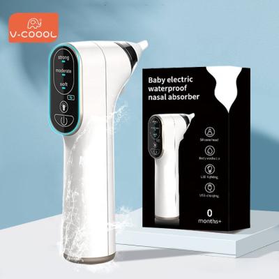 China ABS+Silicone V-coool Baby Nose Aspirator Baby Care Product Electric Automatic Snot Sucker Nasal Aspirator Pump for sale