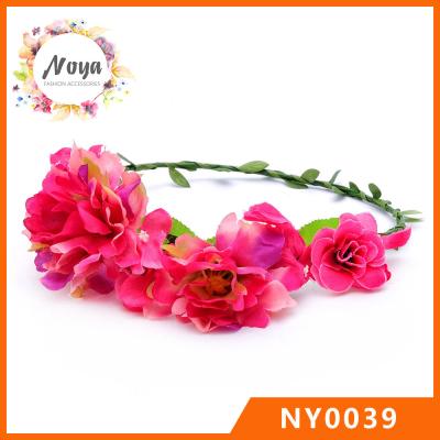 China Fairy Wreath Eco-friendly Wedding Hair Wreath Woodland Wreath Ring Artificial Flower Wreath for sale