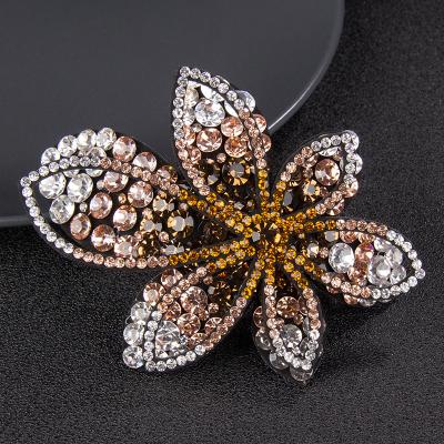 China New Fashion Big Flower Korean Spring Top Clip Female Adult Rhinestone Hair Ponytail Back Hair Ponytail Clips for sale