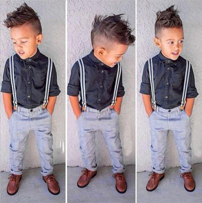 China Polyester / Cotton Fashion Gentleman Shirt Pants Suit Boy Clothes for sale