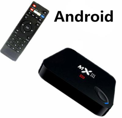 中国 1080P XBMC のアンドロイド 4.4 スマートな TV 箱 MXIII Amlogic S802 1G の RAM 8G ROM のセリウム/FCC/ROHS 販売のため