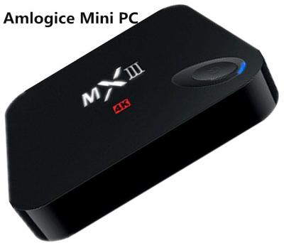 中国 HD 映画 Amlogic の小型 PC MXIII の S802 クォード中心 TV 箱 BT4.0 の人間の特徴をもつ小型 PC TV 箱 販売のため