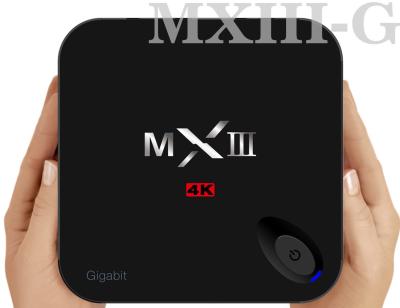 中国 1000M LAN アンドロイド 5.1 TV 箱 HD 1080P MXIII-G の RAM 1G/2G ROM 8G 販売のため