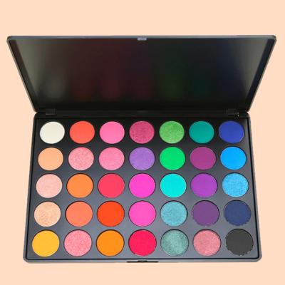 China Waterproof 35 Colors Glitter To Shimmer Matte Eyeshadow Palette Custom Makeup Eyeshadow Palette Wholesale Private Label for sale