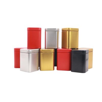 China Beverage Guangdong Supplier Ready Stock Square Metal Tea Cart Small Tin Box for sale