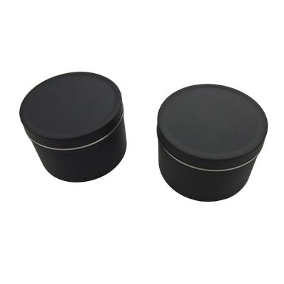 China 8 oz Tin Candle Black Metal Tin Candle Hotsell Cheap Price Empty Seamless Round for sale