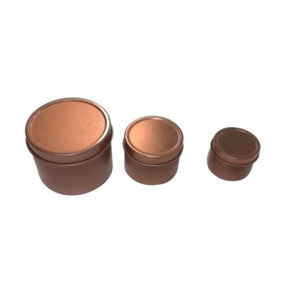 China Gift & Hot Selling Rose Gold Craft 8oz Round Travel Tin Can Seamless Candle for sale